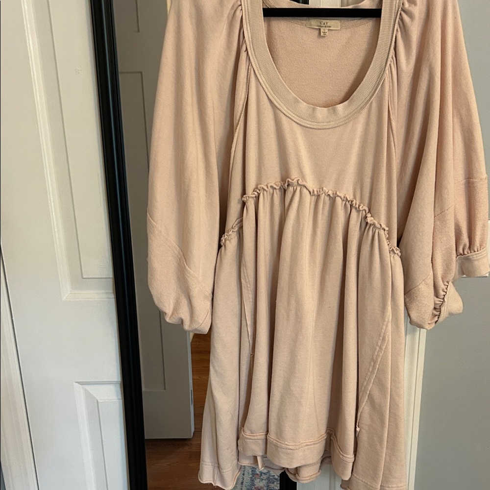Chelsea & Violet Blush Long Sleeve Babydoll Dress
